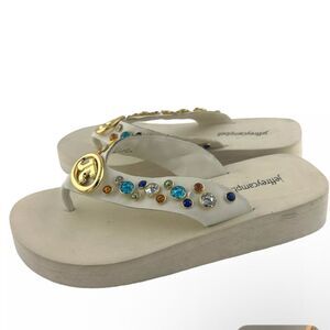 Jeffrey Campbell bejeweled flip flops size 8